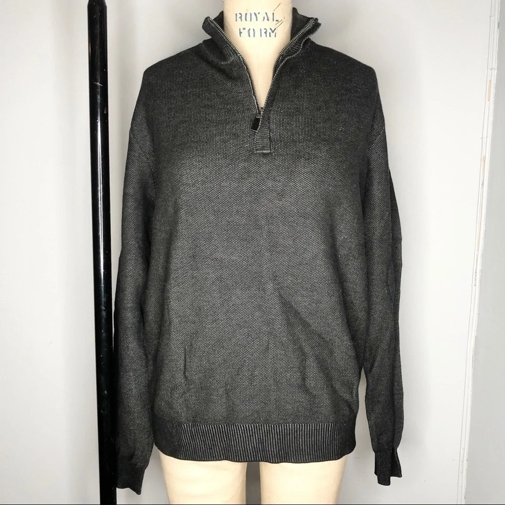 NEW Ike by Ike Behar Zip Waffle-Pique Mens Sweater Size Large - Picture 3 of 7